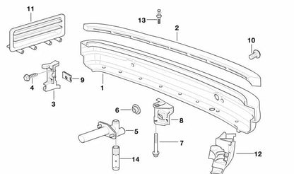 Insert droit pour BMW Series 3 E36 (OEM 51128146098). BMW d'origine