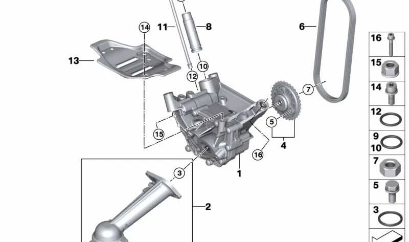 OEM -Ölabscheider 11417614731 für BMW F07, F10, F11, F06, F12, F13, F01, F02, F04, E70, F15, F85, E71, E72, F16, F86. Original BMW.