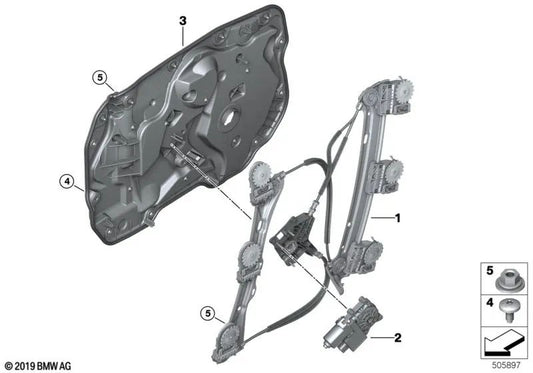 Tapón acústico delantero derecho para BMW Serie 2 F44 (OEM 51217483814). Original BMW