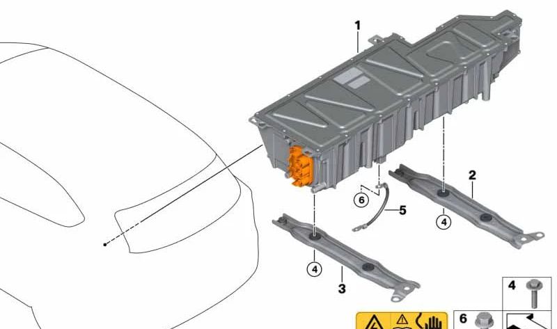 Sechskantschraube für BMW 2er F45, F45N, X1 F48N, F49, F49N, X2 F39, MINI F60, F60N (OEM 12909908525). Original BMW.