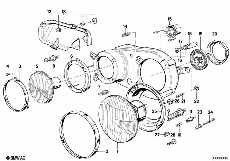 Left side cover cap for BMW 7 Series E23 (OEM 51711917907). Original BMW.