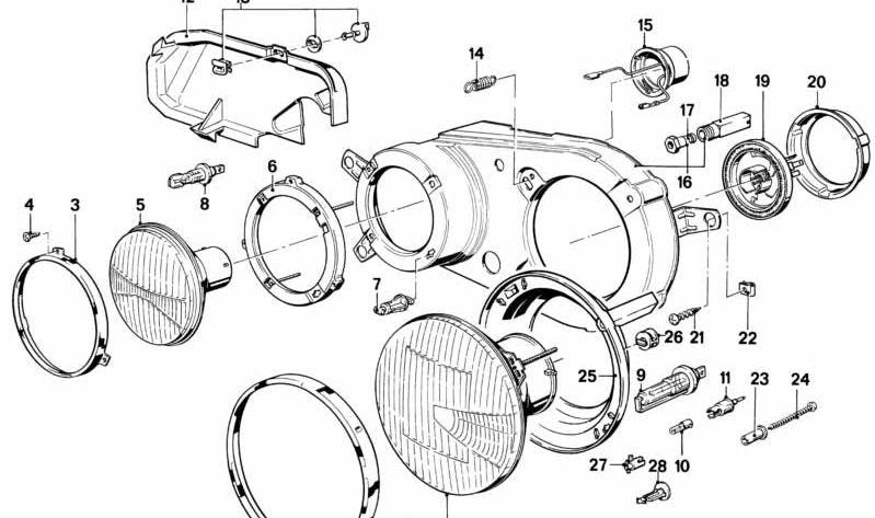 Distanciador para BMW E23, Serie 7 (OEM 64501365076). Original BMW