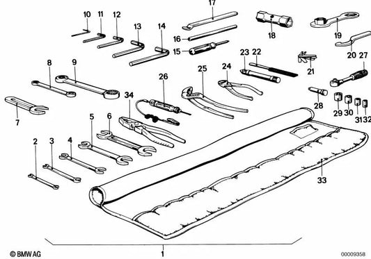 Llave fija y de estrella para BMW R248 (OEM 71111237872). Original BMW