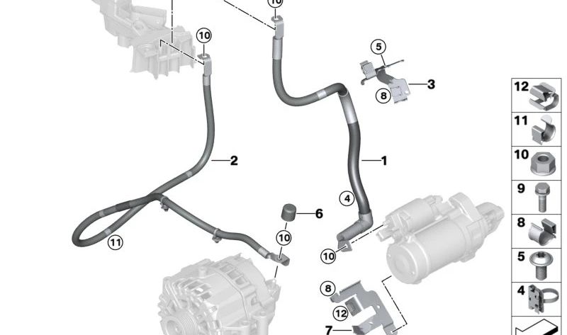 Tapa protectora para BMW E82, E88, F40, F52, E90N, E91N, E92N, E93N, F10, F11, F18, G30, G31, F06, F12, F13, F25, F15, F95, G05, F16, F86, F96, G06, G07 (OEM 12527567099). Original BMW.