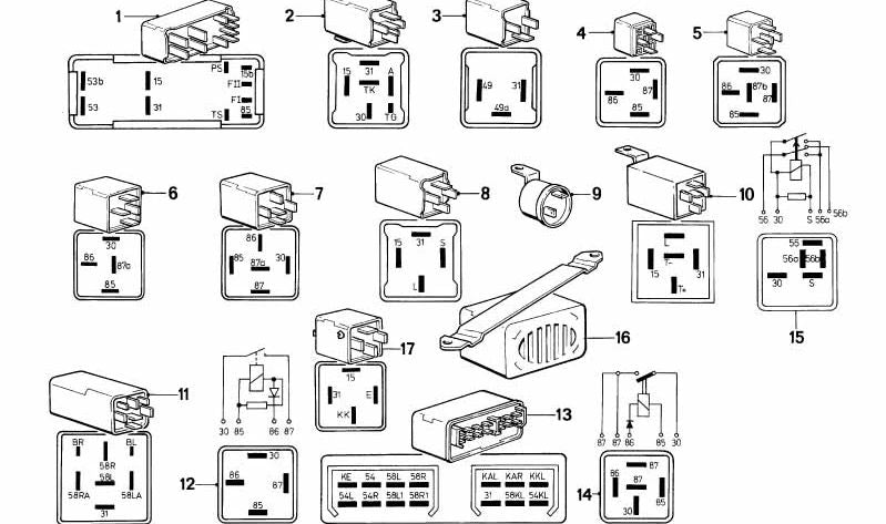 Relé de diodos para BMW E30, E28, E24, E23 (OEM 12631710726). Original BMW