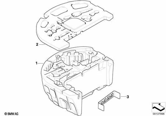 Soporte del Dispositivo Parte Superior para BMW E63, E63N, E64, E64N (OEM 65126948518). Original BMW.