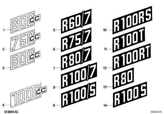 Decal for BMW E53, E70, F01N, F02N (OEM 51141240002). Original BMW