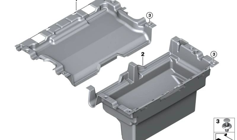 Bandeja del maletero para BMW I20 (OEM 51477948326). Original BMW