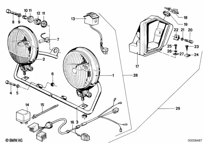 Soporte para BMW R248 (OEM 61131243695). Original BMW