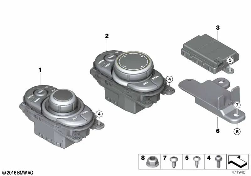 TBX support for MINI F54, F56, F57 (OEM 65829387666). Genuine BMW.