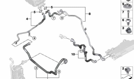 Cable del Cargador de Electrónica de Potencia para BMW X3 G01, G01N (OEM 17129894761). Original BMW