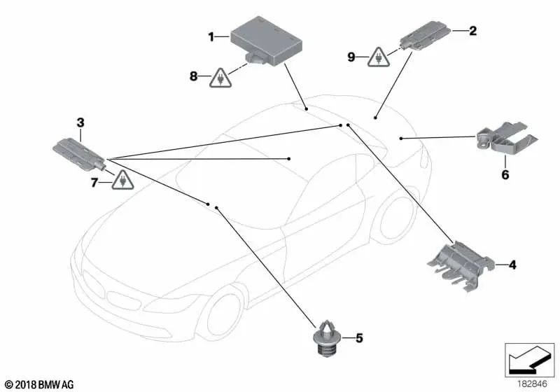 Unidad de Control Acceso Confort para BMW E81, E82, E87, E88, E90, E91, E92, E84, E89 (OEM 61359134708). Original BMW.