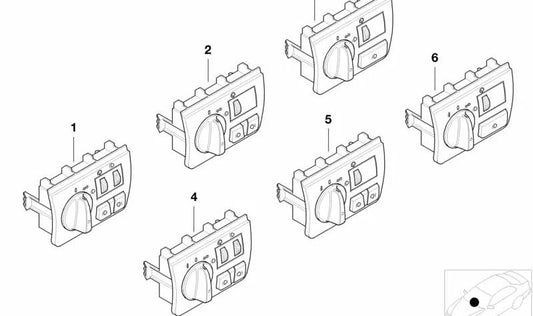 Unidad de Control de Luces para BMW E53 (OEM 61316909777). Original BMW