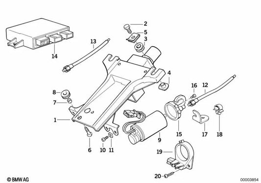 Mantelrohr para BMW Serie 8 E31 (OEM 32311159008). Original BMW