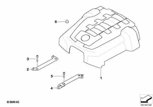 Soporte para capó insonorizante para BMW E60, E61, E63, E64, E65, E66 (OEM 11617545202). Original BMW