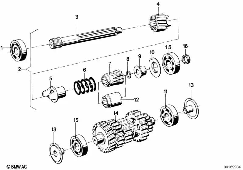 Pieza de presión para BMW R248 (OEM 23212302325). Original BMW