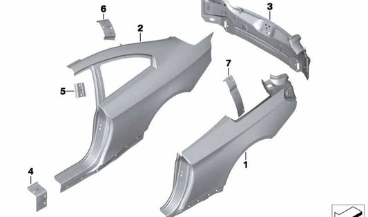 Carrocería trasera completa para BMW F06, F13 (OEM 41347263840). Original BMW