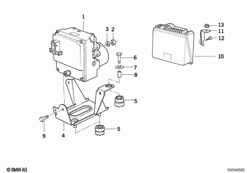 Soporte Hydroaggregat para BMW E34, E31 (OEM 34511090973). Original BMW.