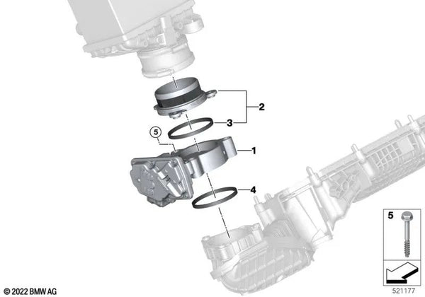 Junta para BMW Serie 5 F90, Serie 7 G70, G73, Serie 8 F91, X5 F95, G05N, X6 F96, G06N, X7 G07N, XM G09 (OEM 13548053515). Original BMW