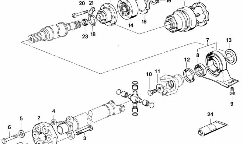 Junta homocinética sin espárrago OEM 26111226881 para BMW E30, E28, E34, E24, E32, Z1. Original BMW.