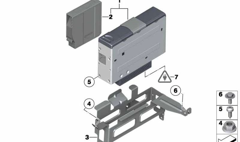 Tapa de Cobertura para BMW E81, E82, E87, E88, Serie 3 E90, E91, E92, E93, E60, E61, E63, E64, X1 E84, X5 E70, X6 E71 (OEM 61136905200). Original BMW