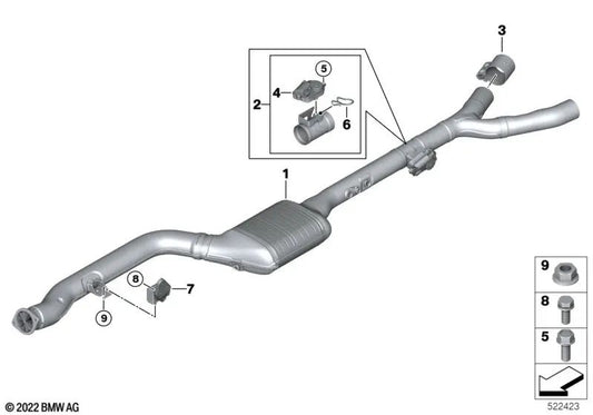 Actuador de válvula de escape para BMW X5 G05, G05N, X6 G06, G06N, X7 G07, G07N (OEM 18307102448). Original BMW