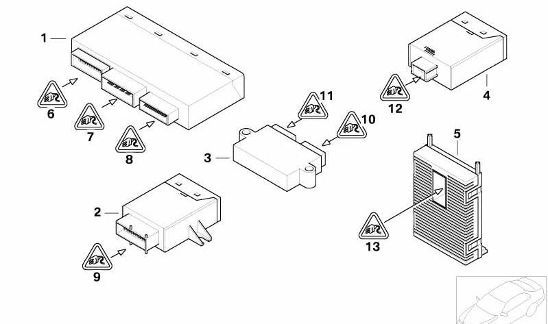 Unidad de Control de Techo Corredizo para BMW E83, E83N, E53 (OEM 61359146244). Original BMW