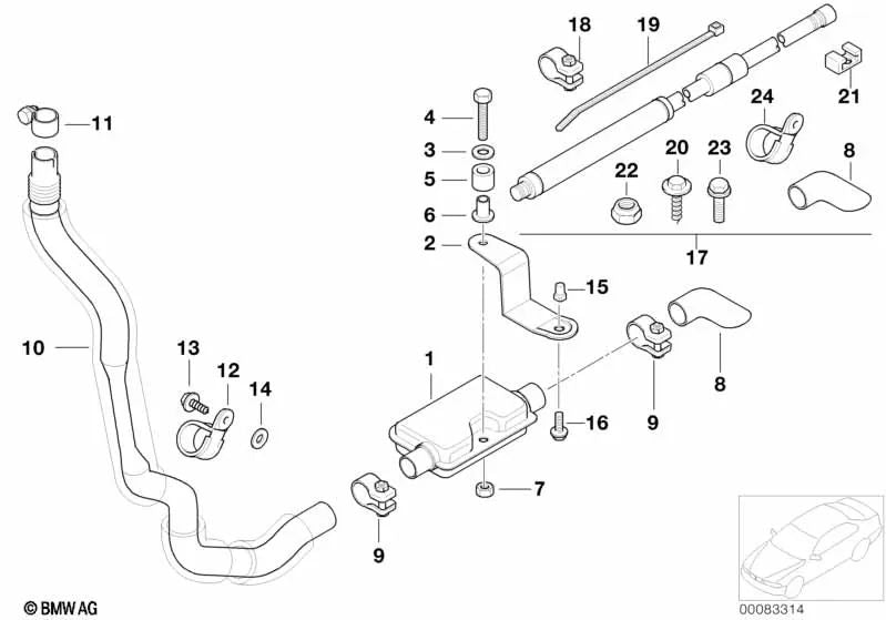 Abdeckscheibe for BMW 3 Series E46 (OEM 64128376448). Genuine BMW.