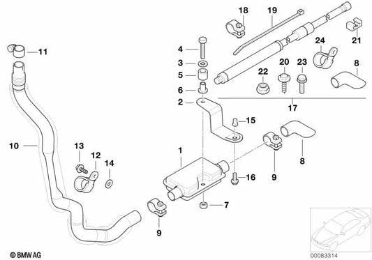 Abdeckscheibe for BMW 3 Series E46 (OEM 64128376448). Genuine BMW.