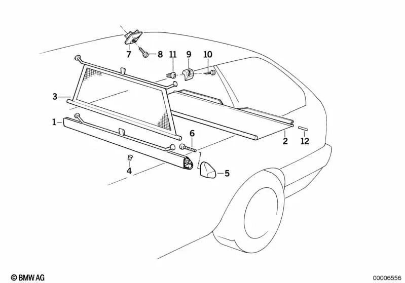 Stift para BMW E30 (OEM 51478103122). Original BMW