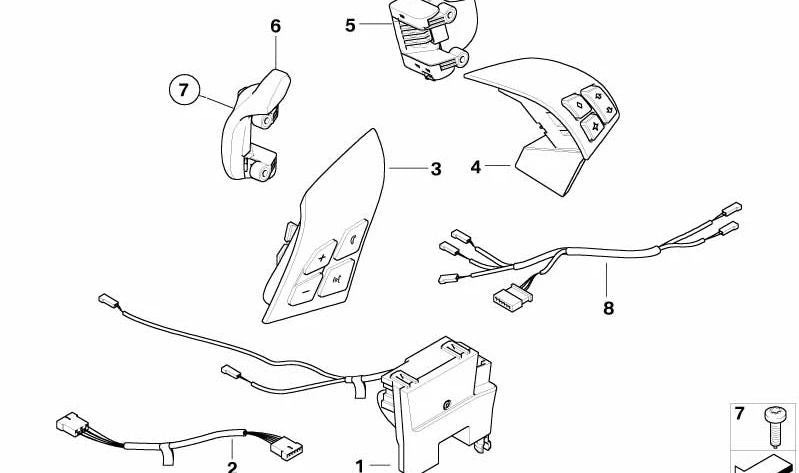 Steuergerät für Lenkradelektronik für BMW E60, E61, E63, E64 (OEM 61316953321). Original BMW