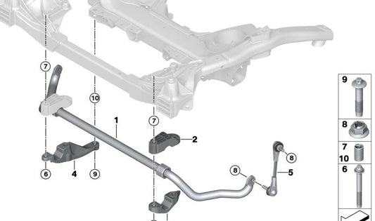 Insertos de Rosca de Alambre para BMW Serie 1 F70, Serie 2 U06, Serie 5 G60 G61, Serie 7 G70, X1 U11 U12, X2 U10, MINI F65 F66 U25 (OEM 31106865151). Original BMW