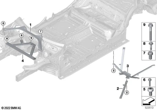 Aggregateträger für BMW 3er E46, F30, F80 Fahrzeug (OEM 51618738483). Original BMW