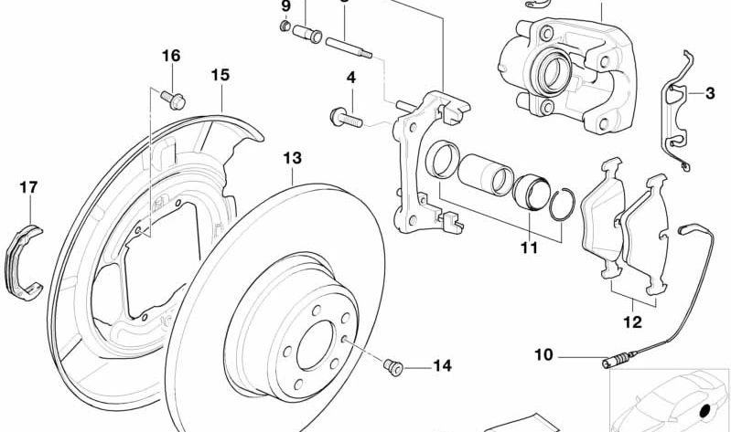 Aleta izquierda para BMW Serie 5 E39 (OEM 34212228769). Original BMW.