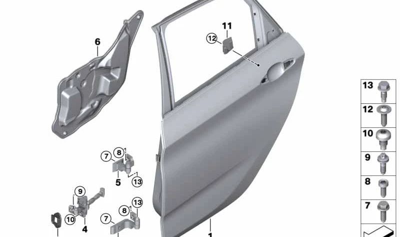 OEM Hecktür Stopp 51227404899 für BMW F45, F46. Original BMW.