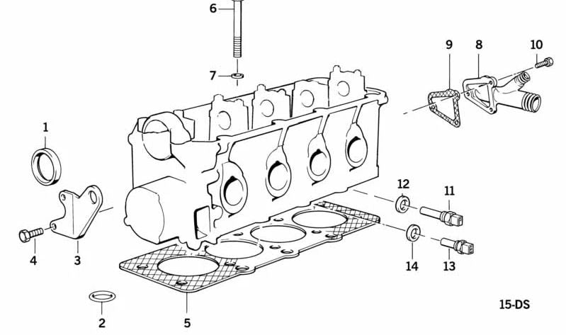 Juego de juntas de culata sin amianto OEM 11120007611 para BMW E30, E36, E34. Original BMW.