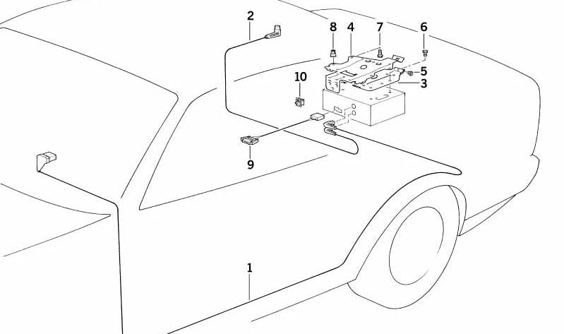 Kabelado para BMW Serie 5 E34, Serie 7 E32 (OEM 65128350010). Original BMW