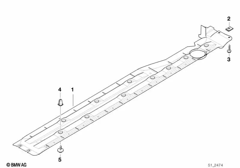 Cubierta del Umbral Izquierda para BMW Serie 7 E38 (OEM 51718206403). Original BMW