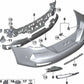 Verbindung zum linken Kotflügel für BMW G16 (OEM 51127485549). Original BMW