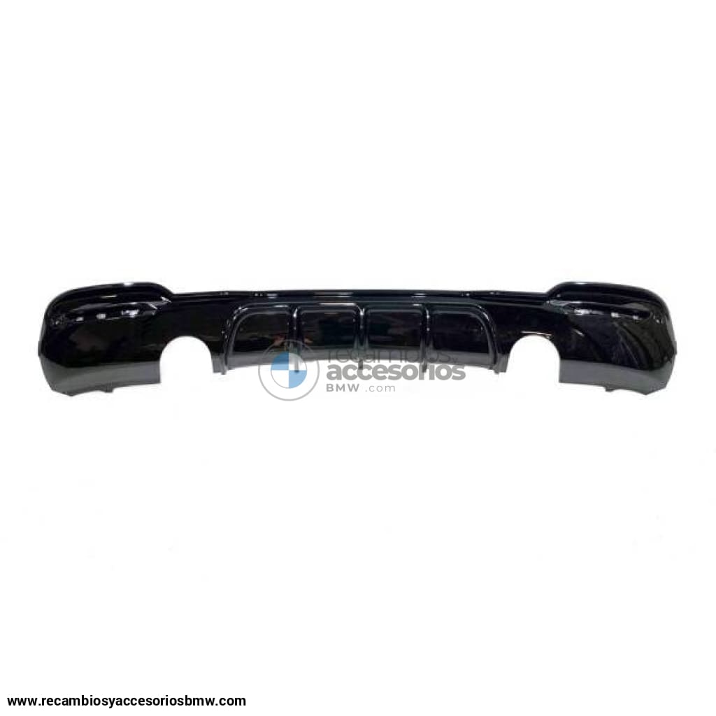 Difusor Trasero Bmw F34 Gt 2 Salidas Simples Brillante Negro Trasero