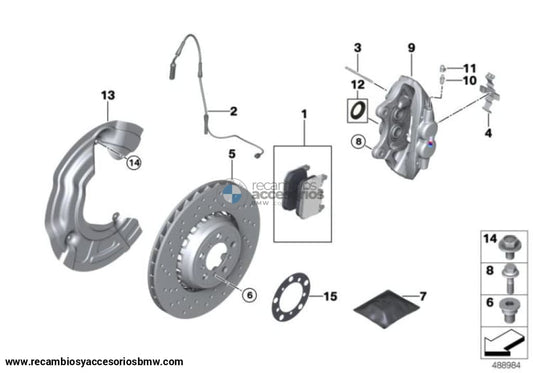 Disco De Freno Ventilado Izquierdo/Derecho Medidas 380X30 Para Bmw F87 F80 F82 F83. Original