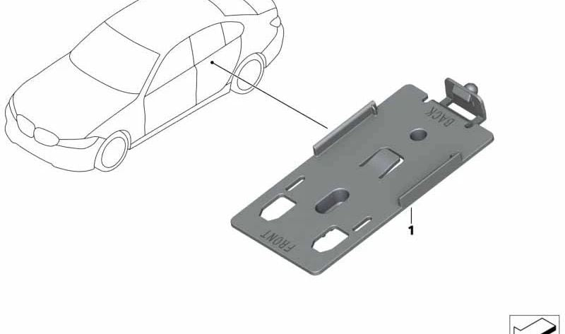 Soporte unidad de control calefacción de asientos OEM 61357945095 para BMW G20, G21, G80, G26. Original BMW.