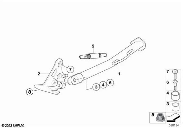 Tuerca hexagonal para BMW Serie 2 F45, F46, X1 F48, F49, X2 F39, X3 E83, E83N (OEM 07119902745). Original BMW.