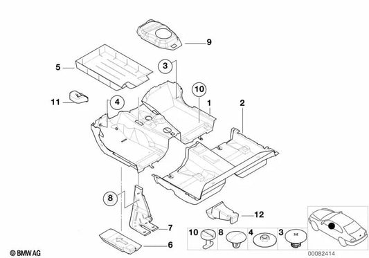 Drehverschluss 17mm para BMW E46, E53 (OEM 51478243738). Original BMW