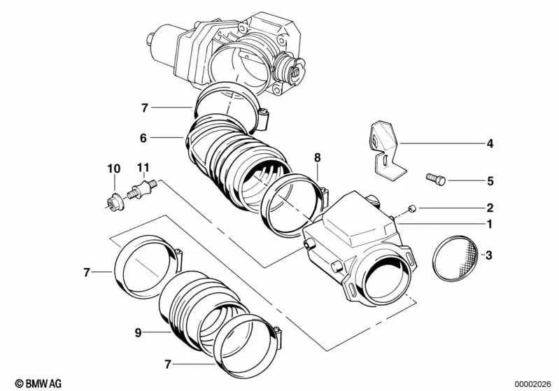 Fuelle para BMW Serie 7 E32 (OEM 13711718624). Original BMW