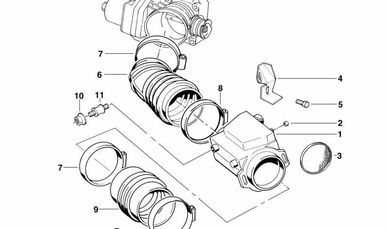 Conector para BMW E31 (OEM 13711704716). Original BMW