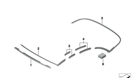 Set di riparazioni della scheda 3 per BMW 4 G23 Series, G83 (OEM 54345A05E04). BMW originale