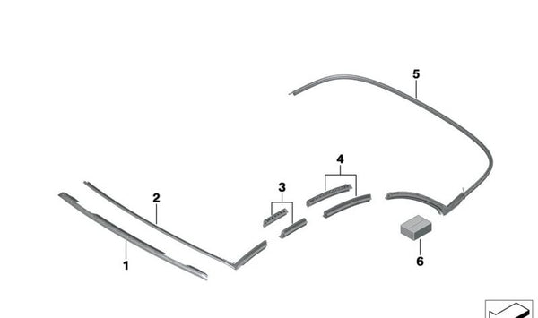 Juego de reparación de junta 3 para BMW Serie 4 G23, G83 (OEM 54345A05E04). Original BMW