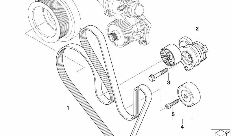 Polea de desvío para BMW E46, E60, E61, E63N, E64N, E65, E66, E83, E53 (OEM 11287799464). Original BMW