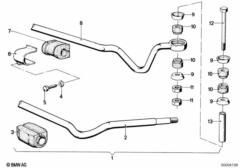 Soporte de Montaje Trasero para BMW Serie 3 E21 (OEM 33551114510). Original BMW